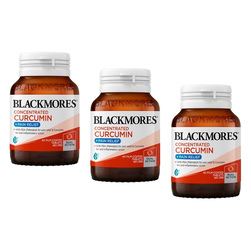 Blackmores Concentrated Curcumin + Pain Relief 40 Tablets Pack of 3