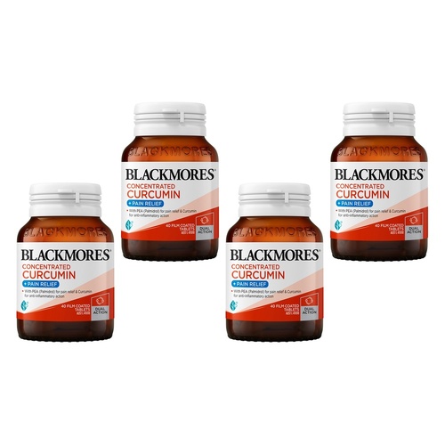 Blackmores Concentrated Curcumin + Pain Relief 40 Tablets Pack of 4