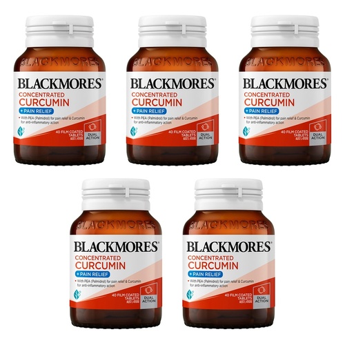 Blackmores Concentrated Curcumin + Pain Relief 40 Tablets Pack of 5