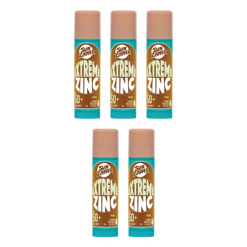 Sun Zapper Extreme Zinc Stick Tan 15g Pack of 5