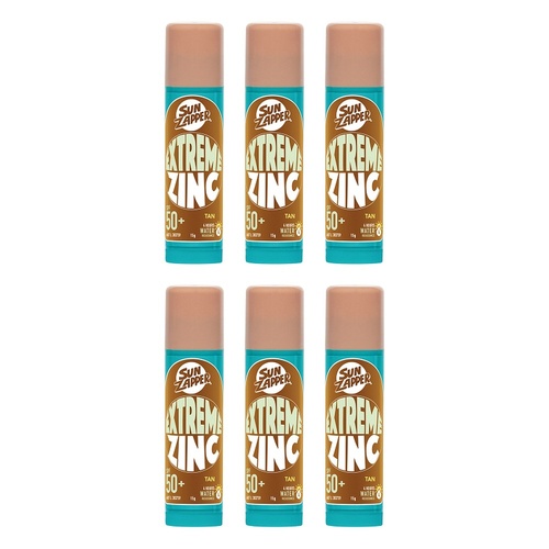 Sun Zapper Extreme Zinc Stick Tan 15g Pack of 6