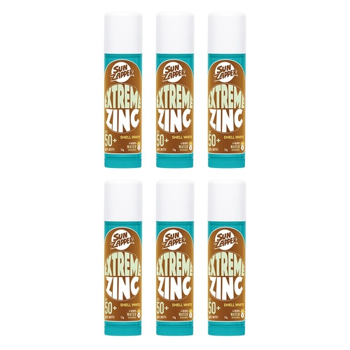 Sun Zapper Extreme Zinc Stick Shell White 15g Pack of 6