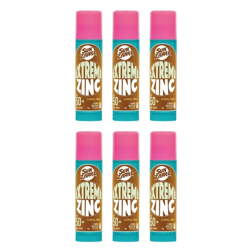 Sun Zapper Extreme Zinc Stick Coral Pink 15g Pack of 6