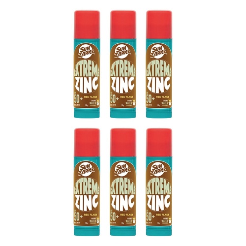 Sun Zapper Extreme Zinc Stick Red Flash 15g Pack of 6