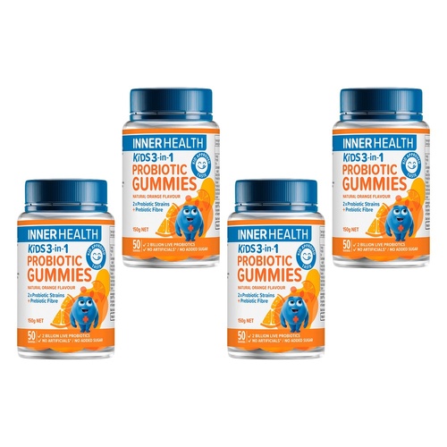 Inner Health Kids 3-in-1 Probiotic 50 Gummies Pack of 4