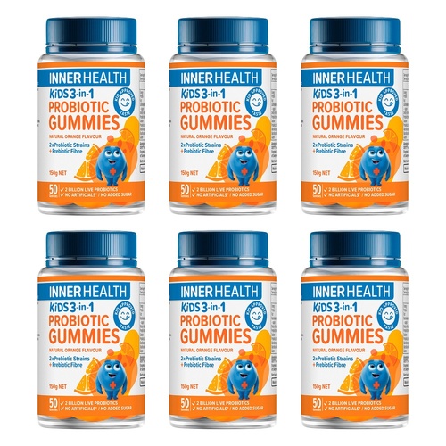Inner Health Kids 3-in-1 Probiotic 50 Gummies Pack of 6