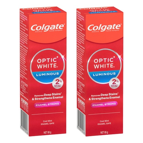 Colgate Optic White Luminous Enamel Whitening Toothpaste 85g Pack of 2