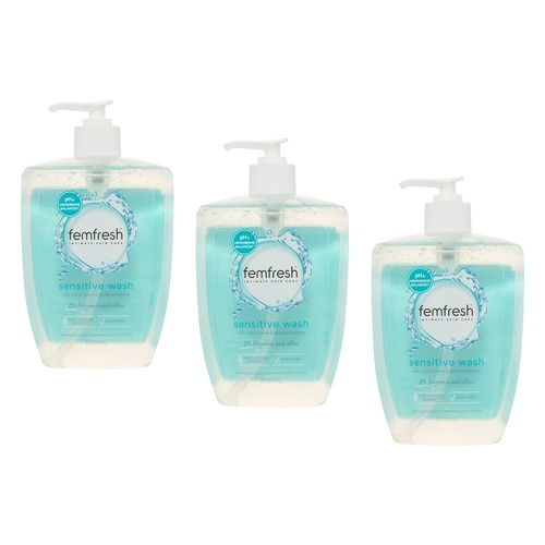 Femfresh Sensitive Wash 600mL Pack of 3