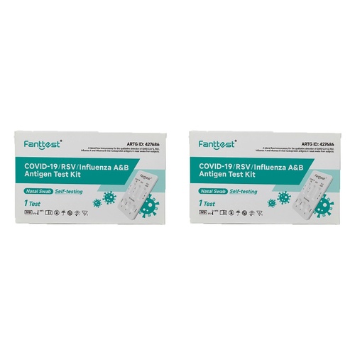 Fanttest Plus RSV/Flu A/B Covid-19 Rapid Antigen Test Pack of 2