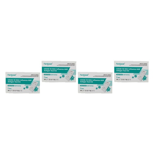 Fanttest Plus RSV/Flu A/B Covid-19 Rapid Antigen Test Pack of 4