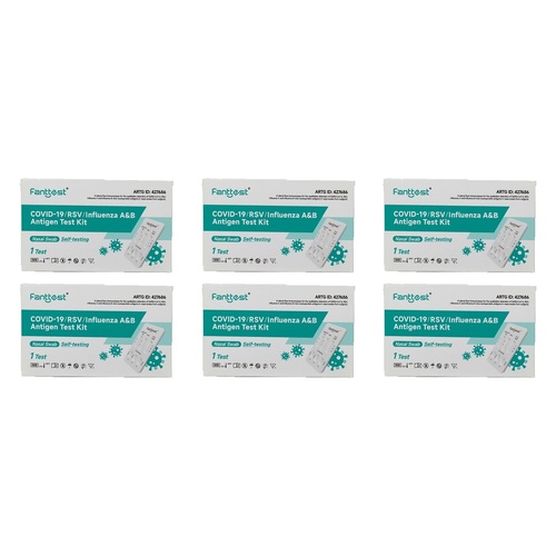 Fanttest Plus RSV/Flu A/B Covid-19 Rapid Antigen Test Pack of 6