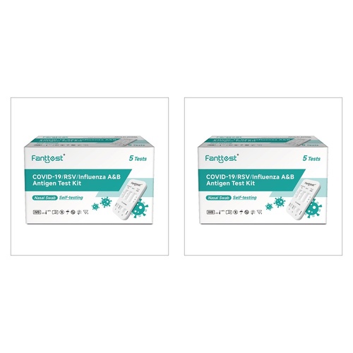 Fanttest Plus RSV A/B COVID19 Test 5 Pack Bundle of 2