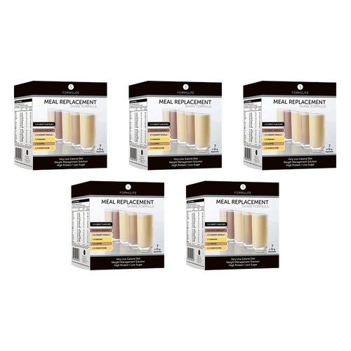 Formulite Meal Replacement Shake Mixed Flavours 55g x 7 Sachets Pack of 5