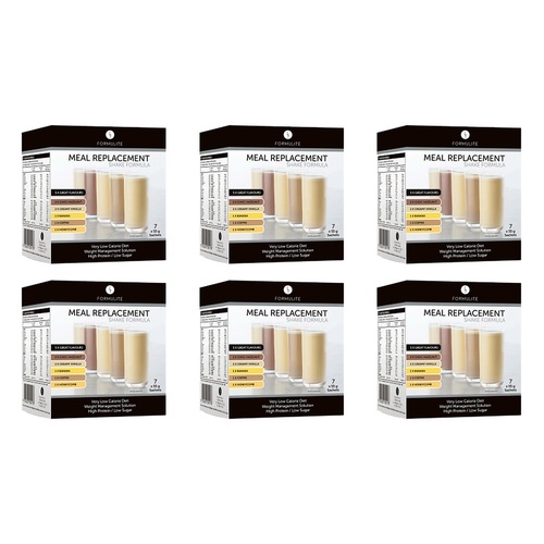 Formulite Meal Replacement Shake Mixed Flavours 55g x 7 Sachets Pack of 6