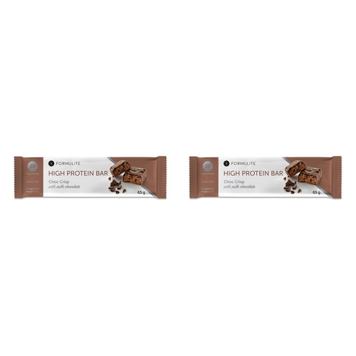 Formulite High Protein Bar Choc Crisp 65g x 12 Bundle of 2