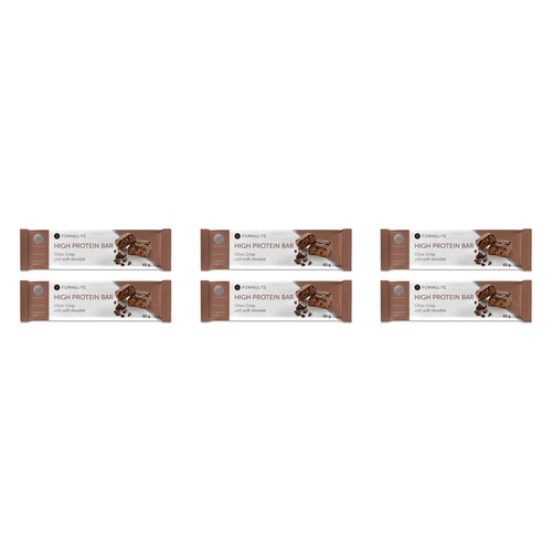 Formulite High Protein Bar Choc Crisp 65g x 12 Bundle of 6