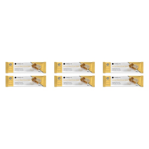 Formulite High Protein Bar Lemon Coconut 65g x 12 Bundle of 6