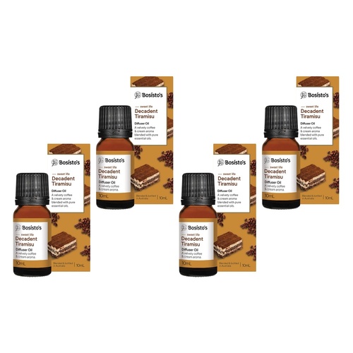 Bosisto's Decadent Tiramisu Diffuser Oil 10mL Pack of 4