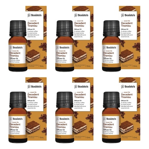 Bosisto's Decadent Tiramisu Diffuser Oil 10mL Pack of 6