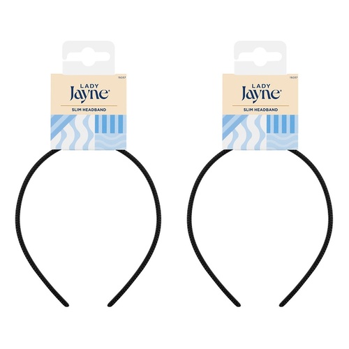 Lady Jayne Slim Headband Assorted Colours Pack of 2