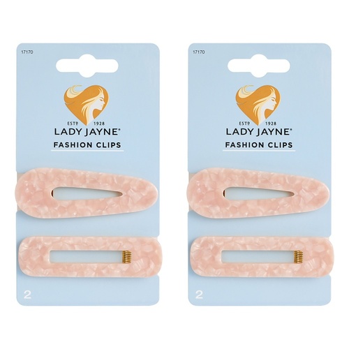 Lady Jayne Fashion Clips Assorted Colours 2 Pack Bundle of 2
