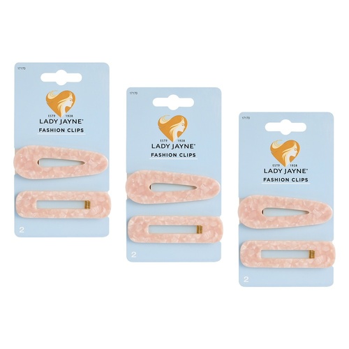 Lady Jayne Fashion Clips Assorted Colours 2 Pack Bundle of 3