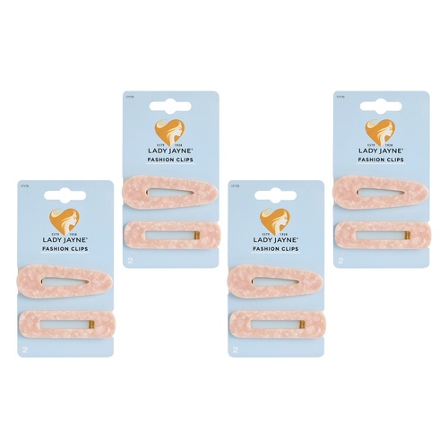 Lady Jayne Fashion Clips Assorted Colours 2 Pack Bundle of 4