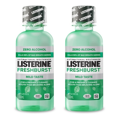 Listerine Freshburst Zero Mouthwash 100mL Pack of 2