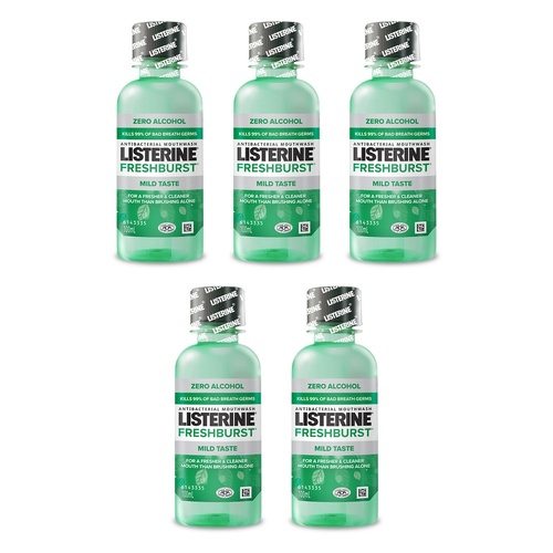 Listerine Freshburst Zero Mouthwash 100mL Pack of 5