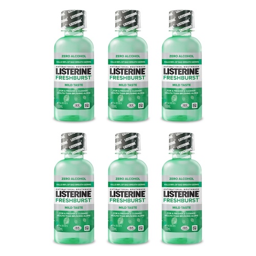 Listerine Freshburst Zero Mouthwash 100mL Pack of 6