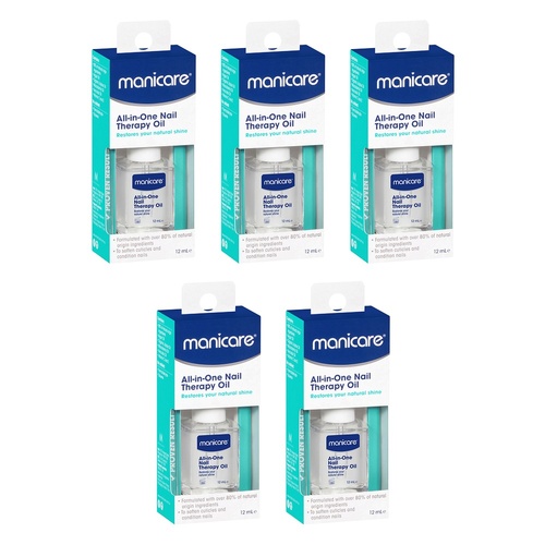 Manicare All-in-One Nail Therapy Oil 12mL Pack of 5
