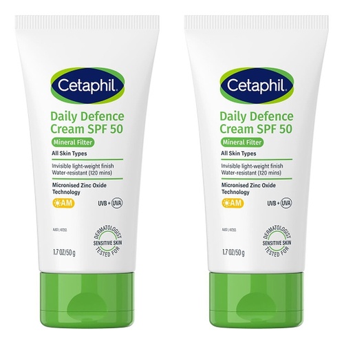 Cetaphil Daily Defence Cream SPF 50, 50g Pack of 2