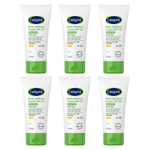 Cetaphil Daily Defence Cream SPF 50, 50g Pack of 6
