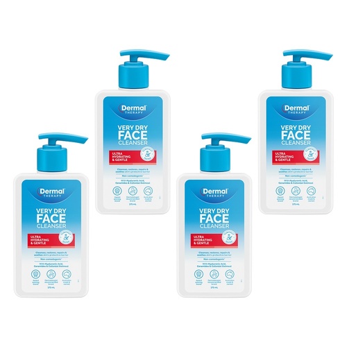 Dermal Therapy Very Dry Face Cleanser 175mL Pack of 4
