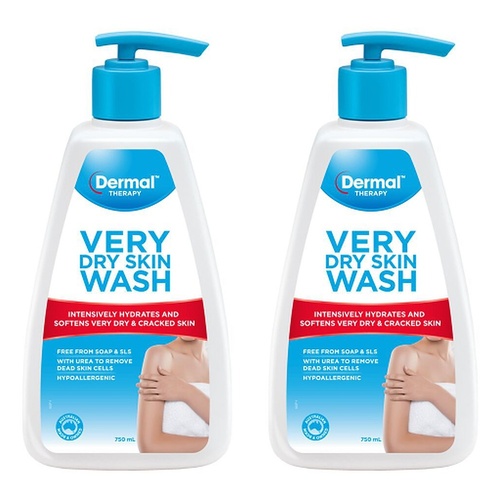 Dermal Therapy Very Dry Skin Wash 750mL Pack of 2