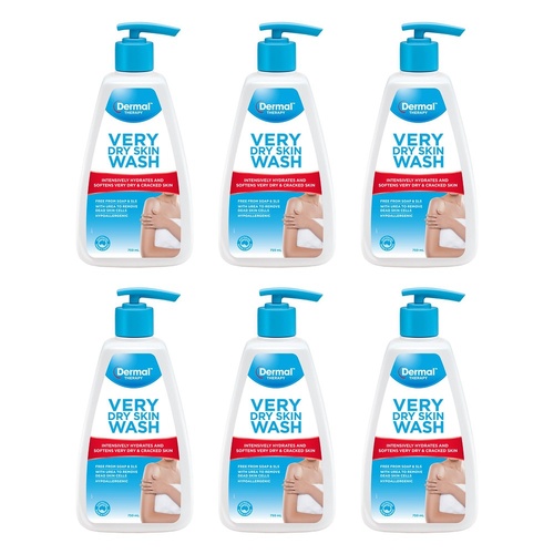 Dermal Therapy Very Dry Skin Wash 750mL Pack of 6