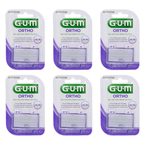 G.U.M Orthodontic Wax Plain Pack of 6
