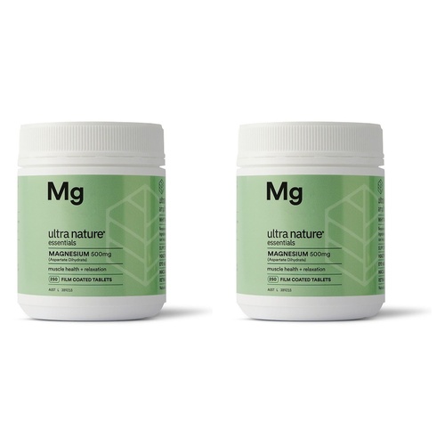 Ultra Nature Essentials Magnesium 500mg 250 Tablets Pack of 2