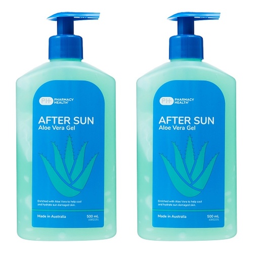 Pharmacy Health After Sun Aloe Vera Gel Pump 500ml Pack of 2