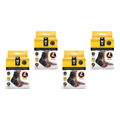 MY Premium Elasticated Ankle Support Medium Pack of 4