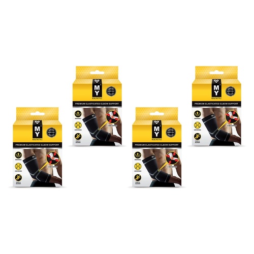 MY Premium Elasticated Elbow Support Large Pack of 4