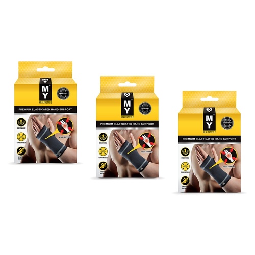 MY Premium Elasticated Hand Support Medium Pack of 3