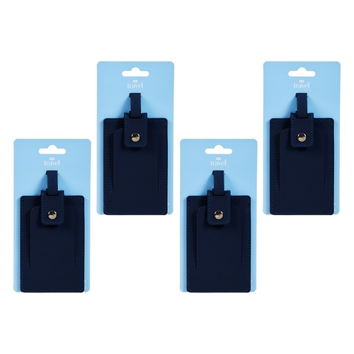 Pharmacy Health Luggage Tag Navy Pack of 4