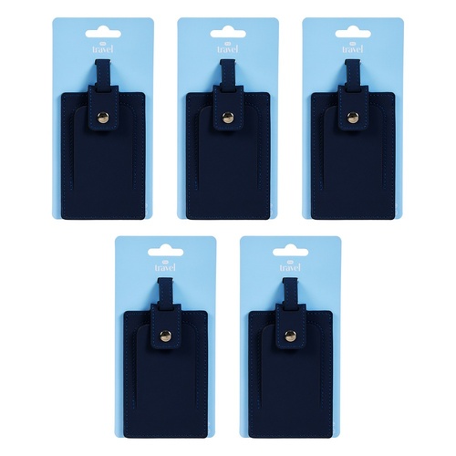 Pharmacy Health Luggage Tag Navy Pack of 5