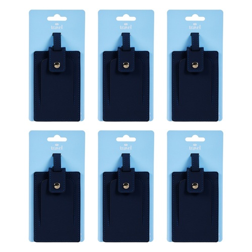 Pharmacy Health Luggage Tag Navy Pack of 6