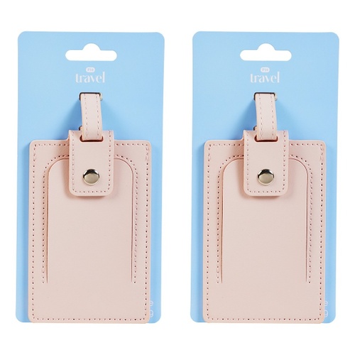 Pharmacy Health Luggage Tag Pink Pack of 2
