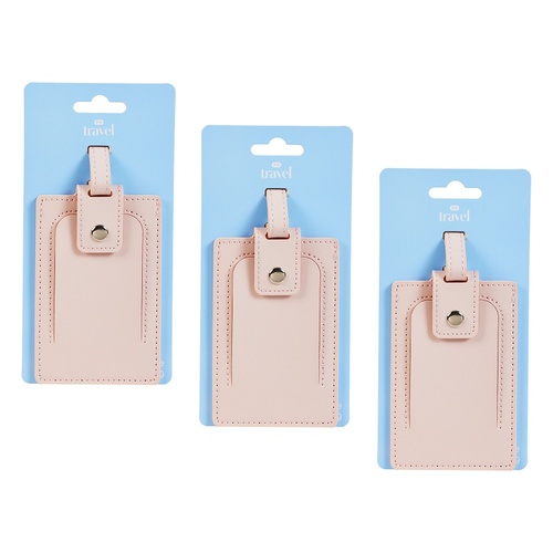 Pharmacy Health Luggage Tag Pink Pack of 3