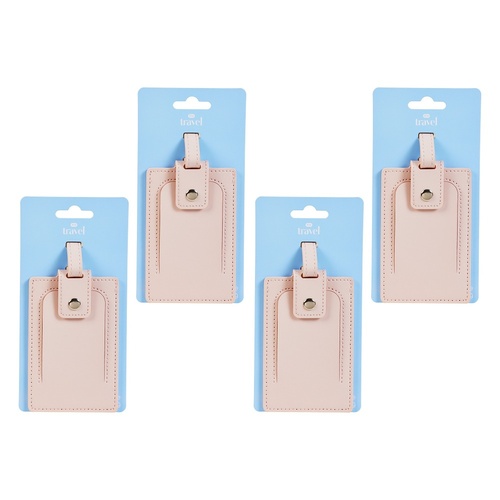 Pharmacy Health Luggage Tag Pink Pack of 4