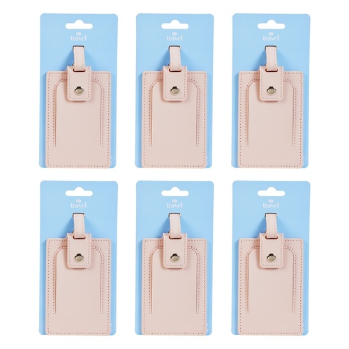 Pharmacy Health Luggage Tag Pink Pack of 6