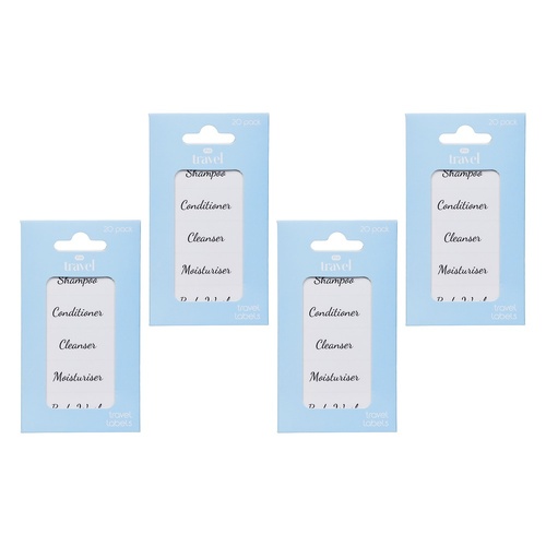 Pharmacy Health Travel Labels 20 Pack Bundle of 4